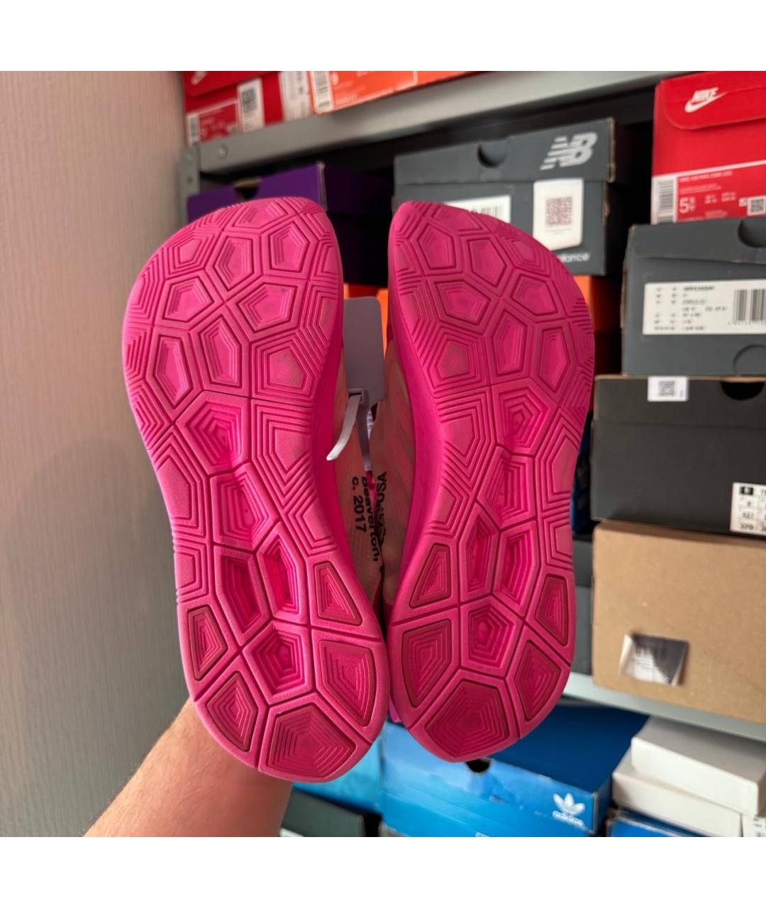 NIKE X OFF-WHITE Розовые низкие кроссовки / кеды, фото 5