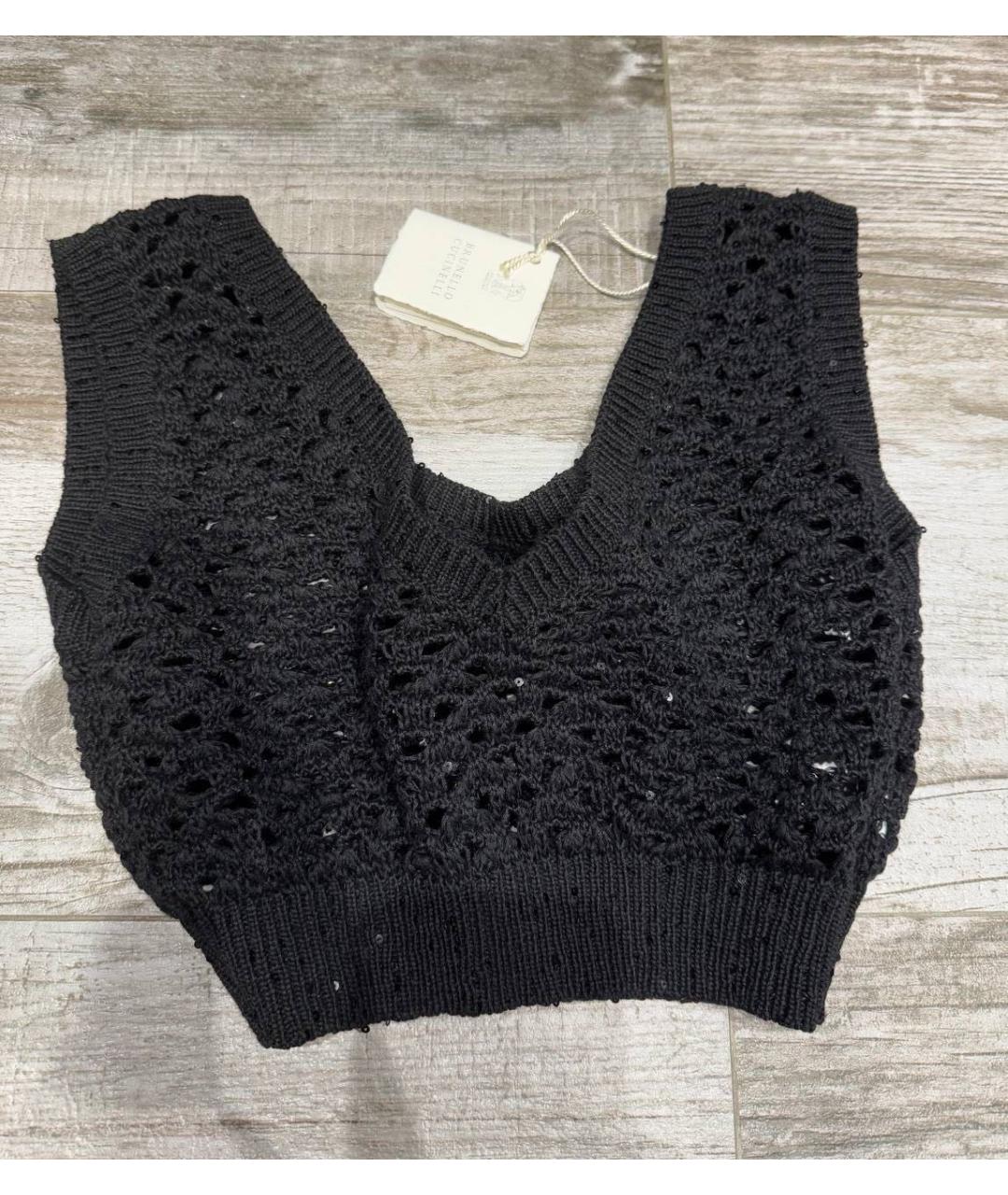 BRUNELLO CUCINELLI Черная хлопковая жилетка, фото 3