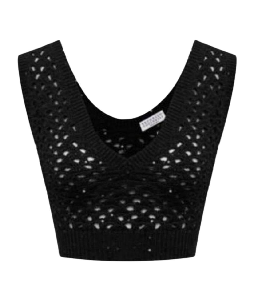 BRUNELLO CUCINELLI Черная хлопковая жилетка, фото 1