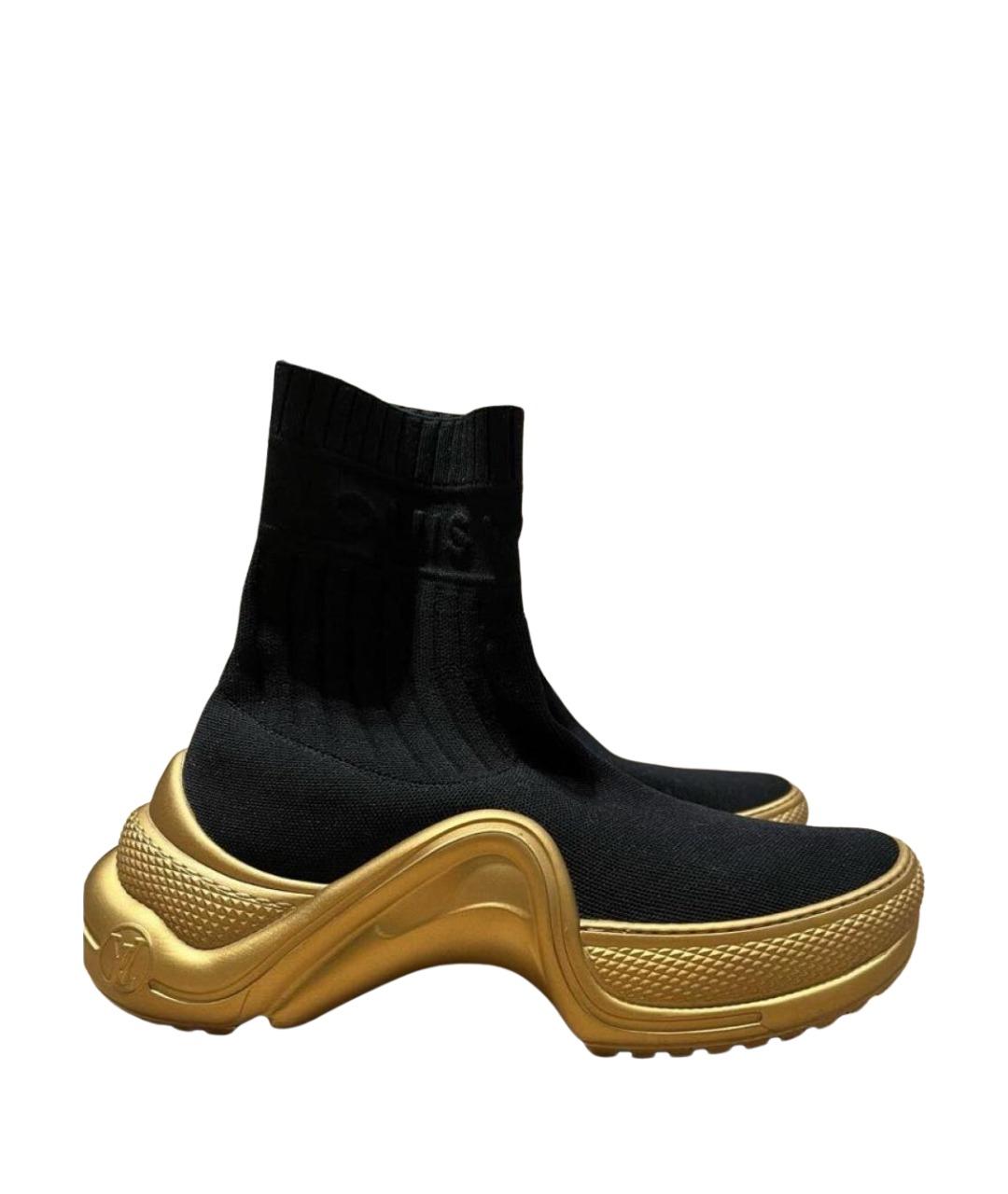 LOUIS VUITTON Черные синтетические кроссовки, фото 1