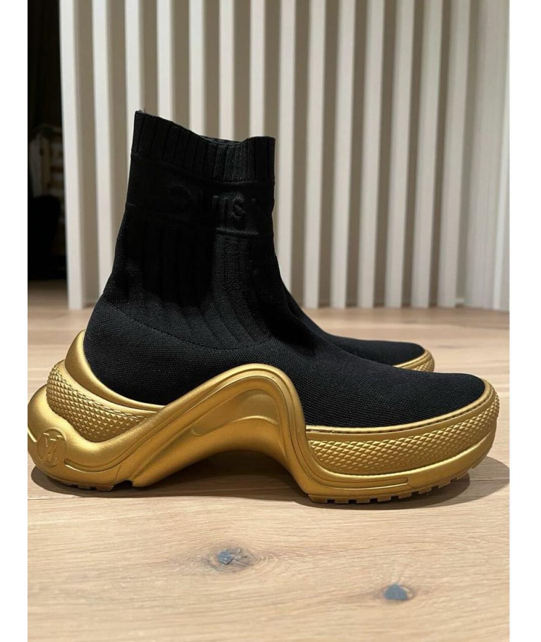 LOUIS VUITTON Черные синтетические кроссовки, фото 5