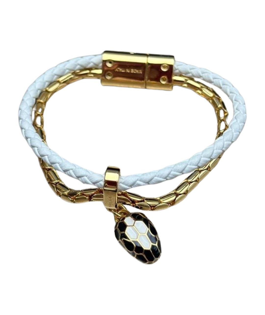 BVLGARI Белый латунный браслет, фото 9