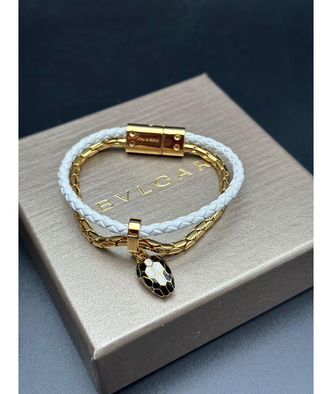 BVLGARI Белый латунный браслет, фото 8