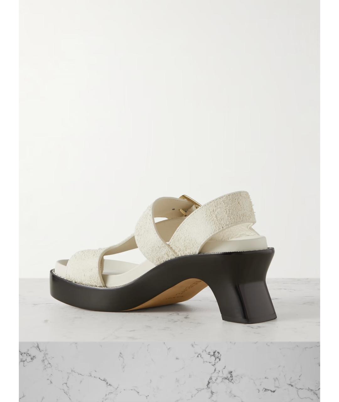 LOEWE Бежевые замшевые сандалии, фото 3