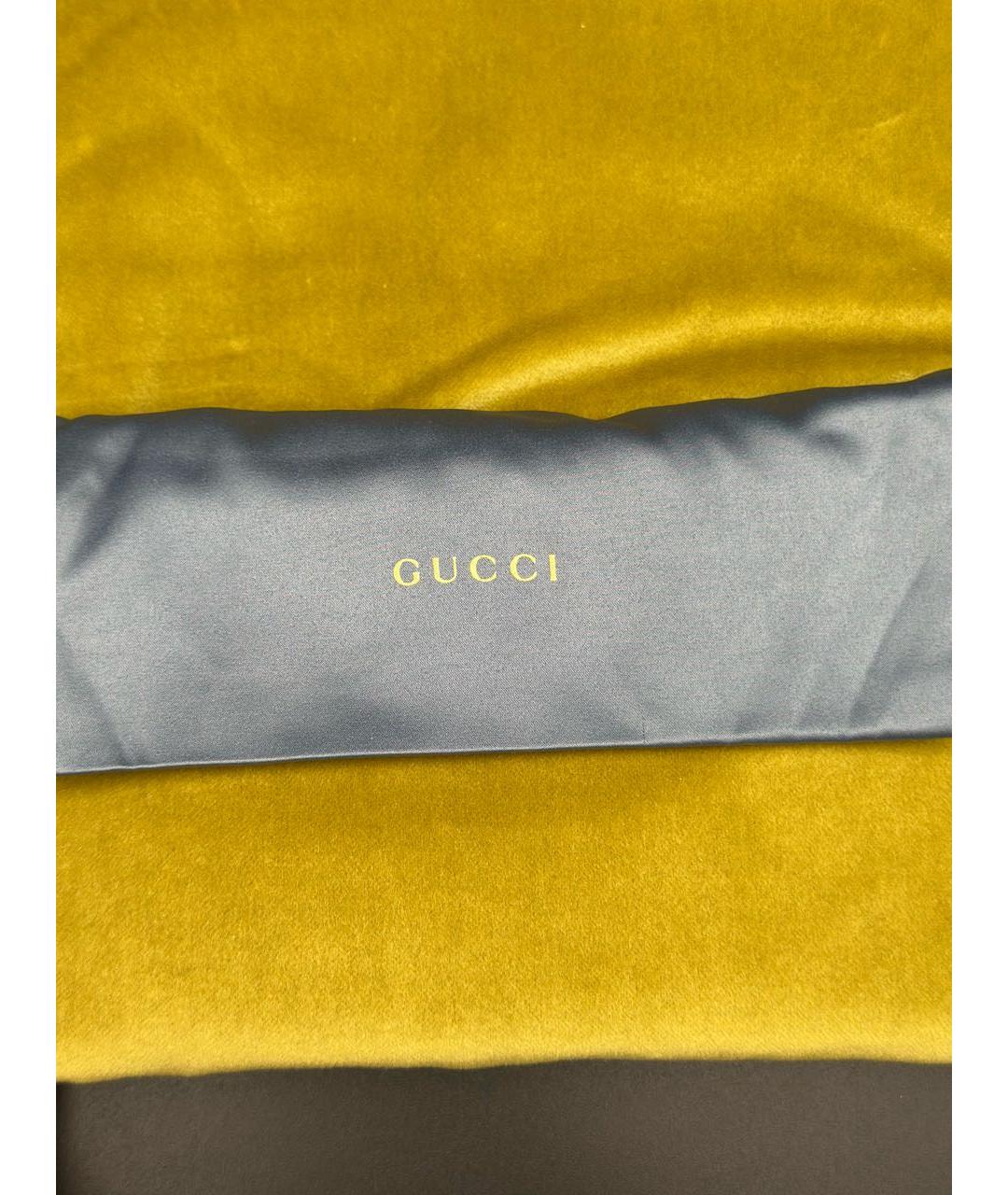 GUCCI Золотые металлические солнцезащитные очки, фото 5