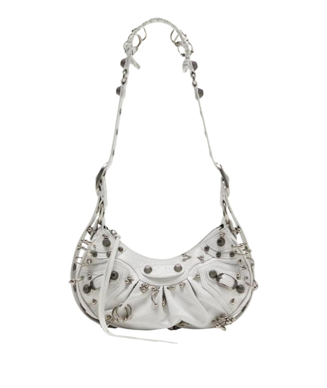 BALENCIAGA Белая кожаная сумка тоут, фото 1