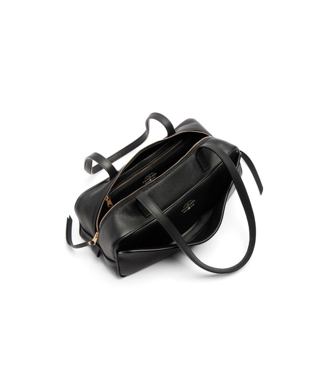 BALENCIAGA Черная кожаная сумка тоут, фото 5