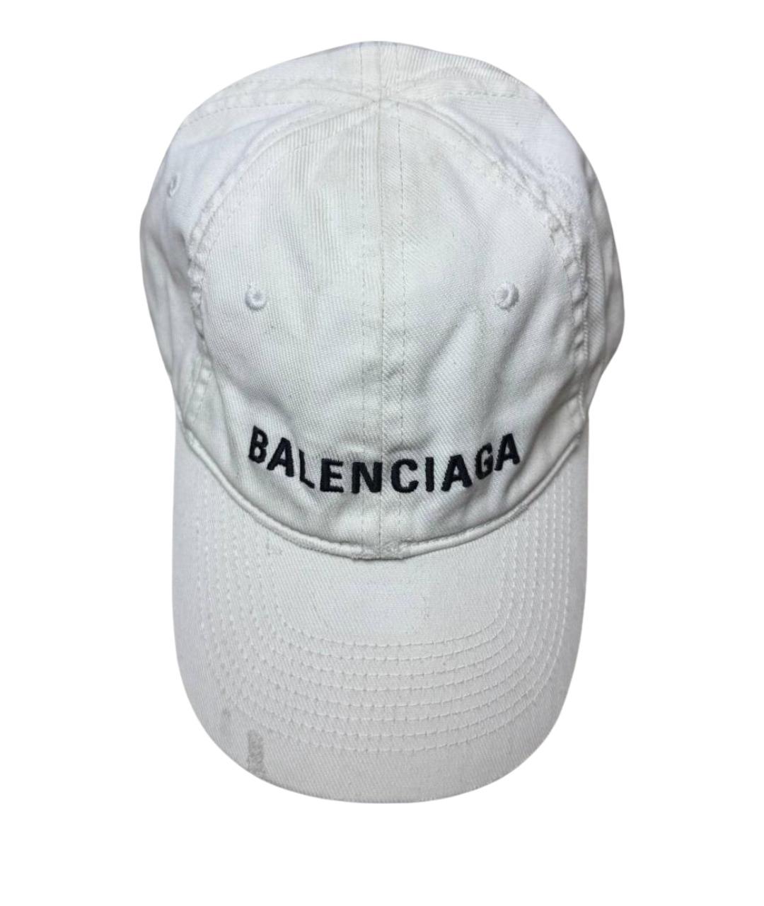 BALENCIAGA Белая хлопковая кепка/бейсболка, фото 1