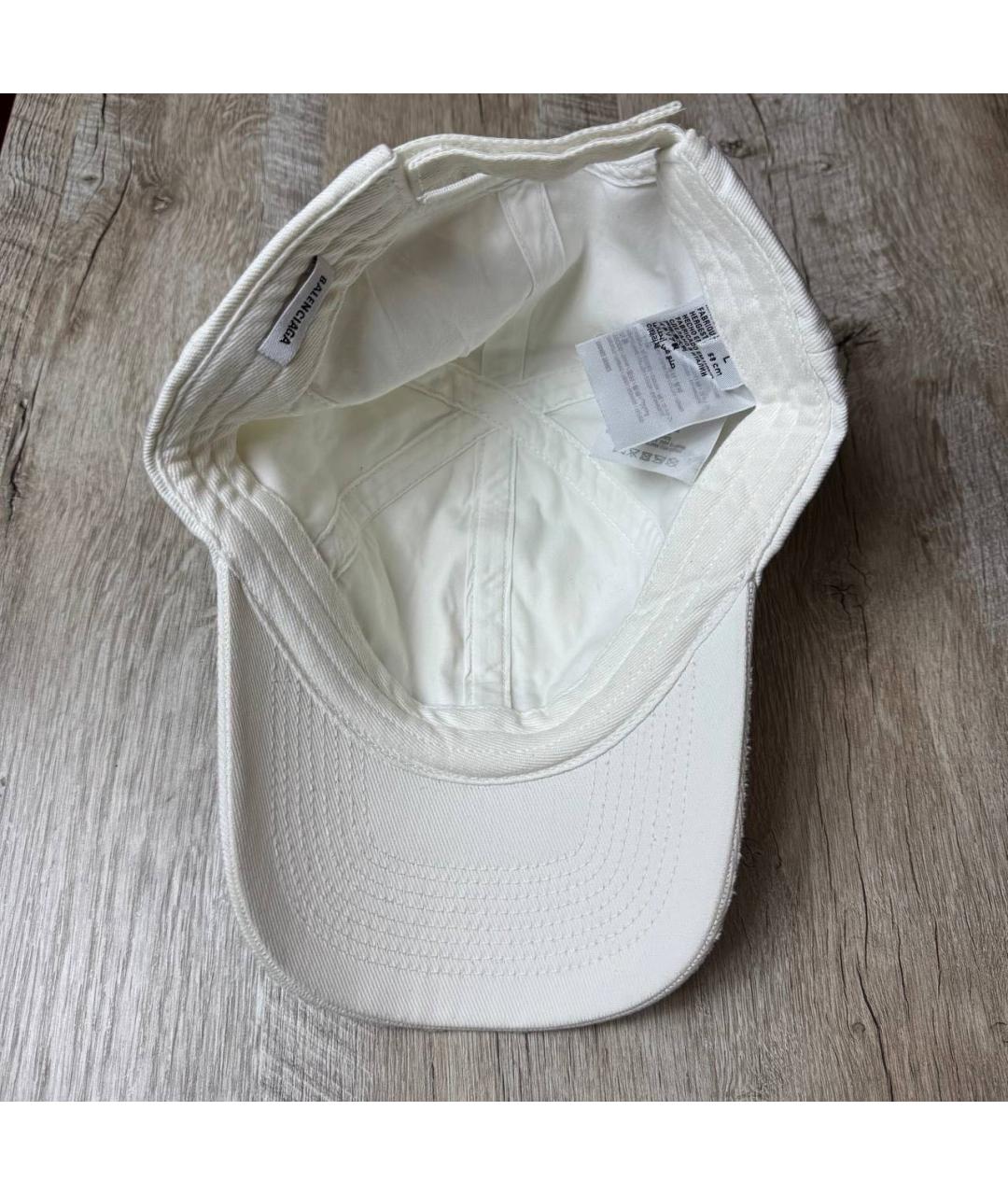 BALENCIAGA Белая хлопковая кепка/бейсболка, фото 5