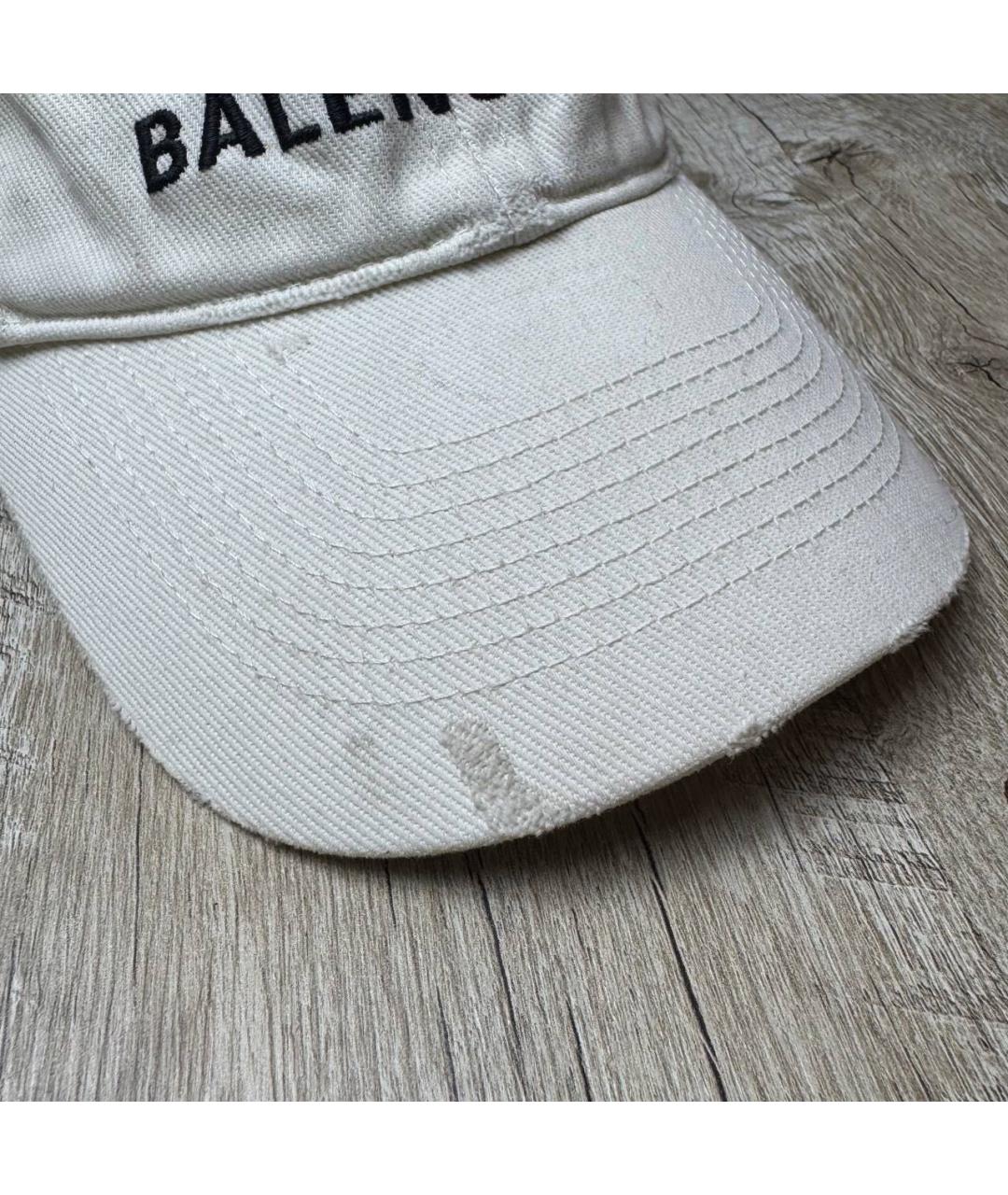 BALENCIAGA Белая хлопковая кепка/бейсболка, фото 4
