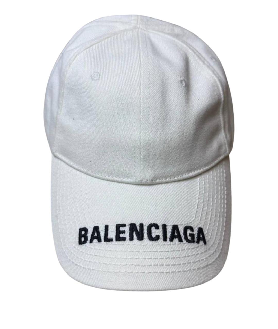 BALENCIAGA Белая хлопковая кепка/бейсболка, фото 1
