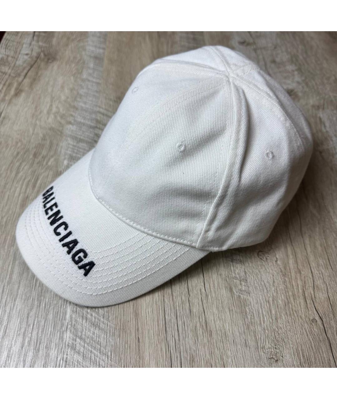 BALENCIAGA Белая хлопковая кепка/бейсболка, фото 2