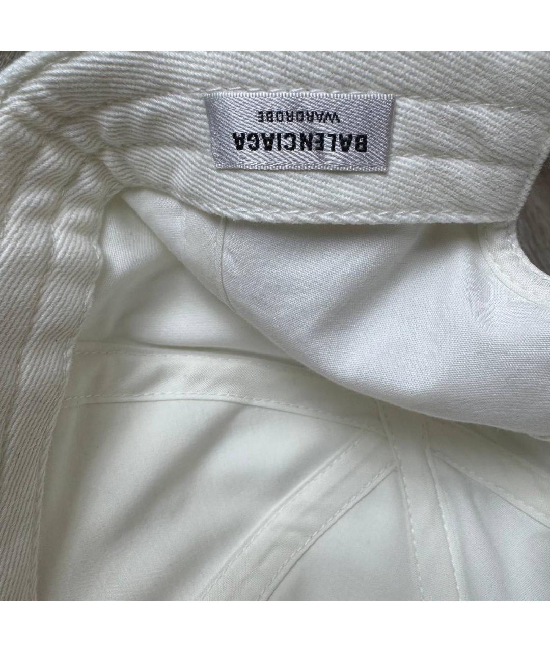 BALENCIAGA Белая хлопковая кепка/бейсболка, фото 6