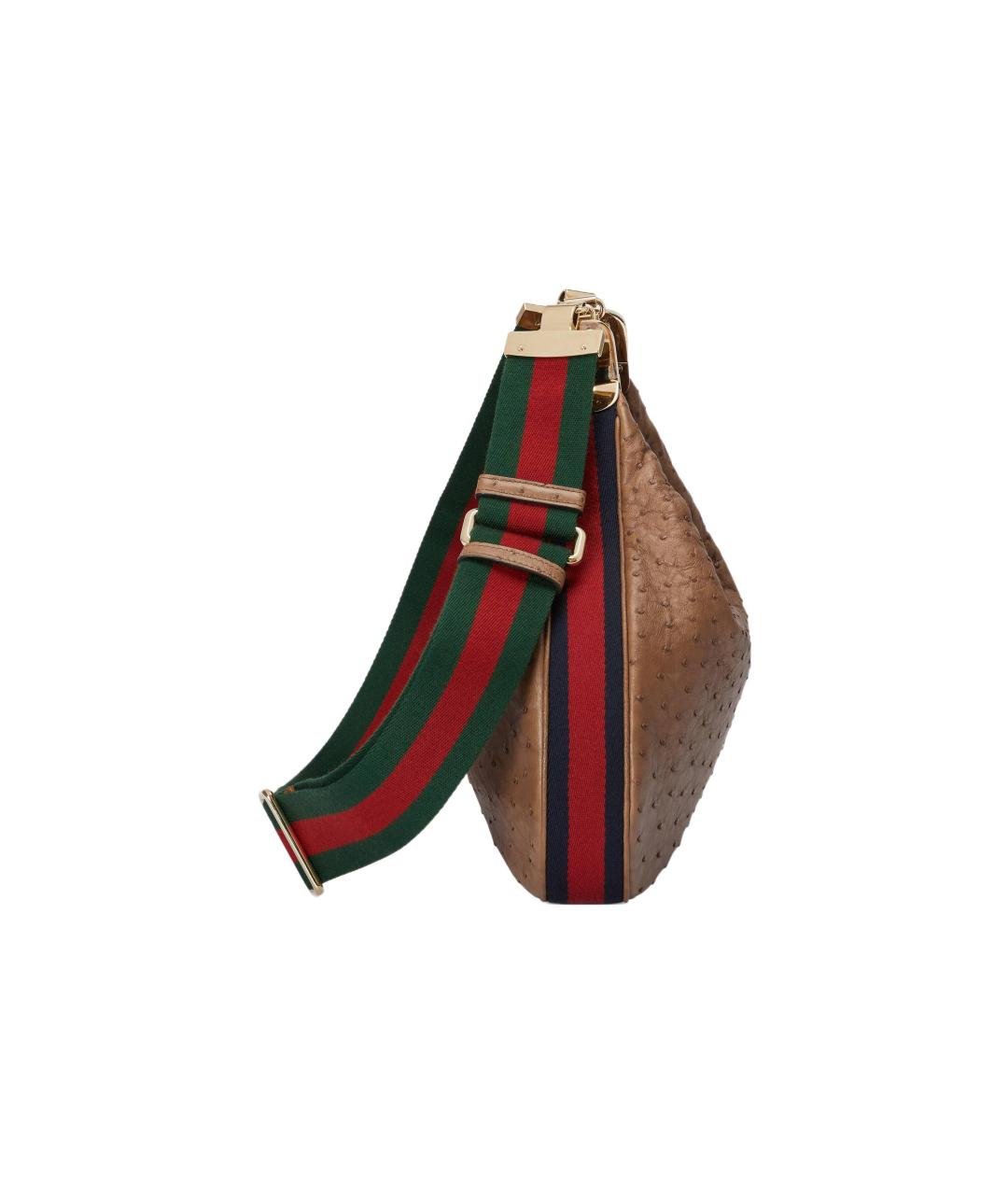 GUCCI Коричневая сумка через плечо из экзотической кожи, фото 6