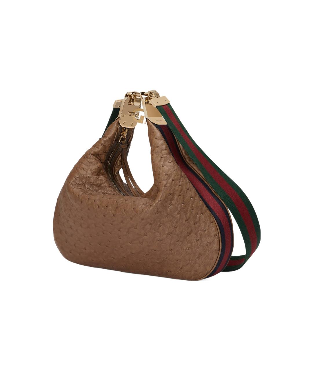 GUCCI Коричневая сумка через плечо из экзотической кожи, фото 5