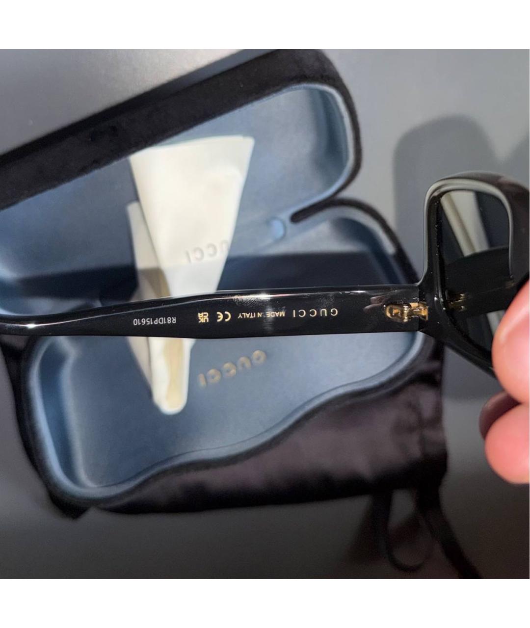 GUCCI Черные пластиковые солнцезащитные очки, фото 3