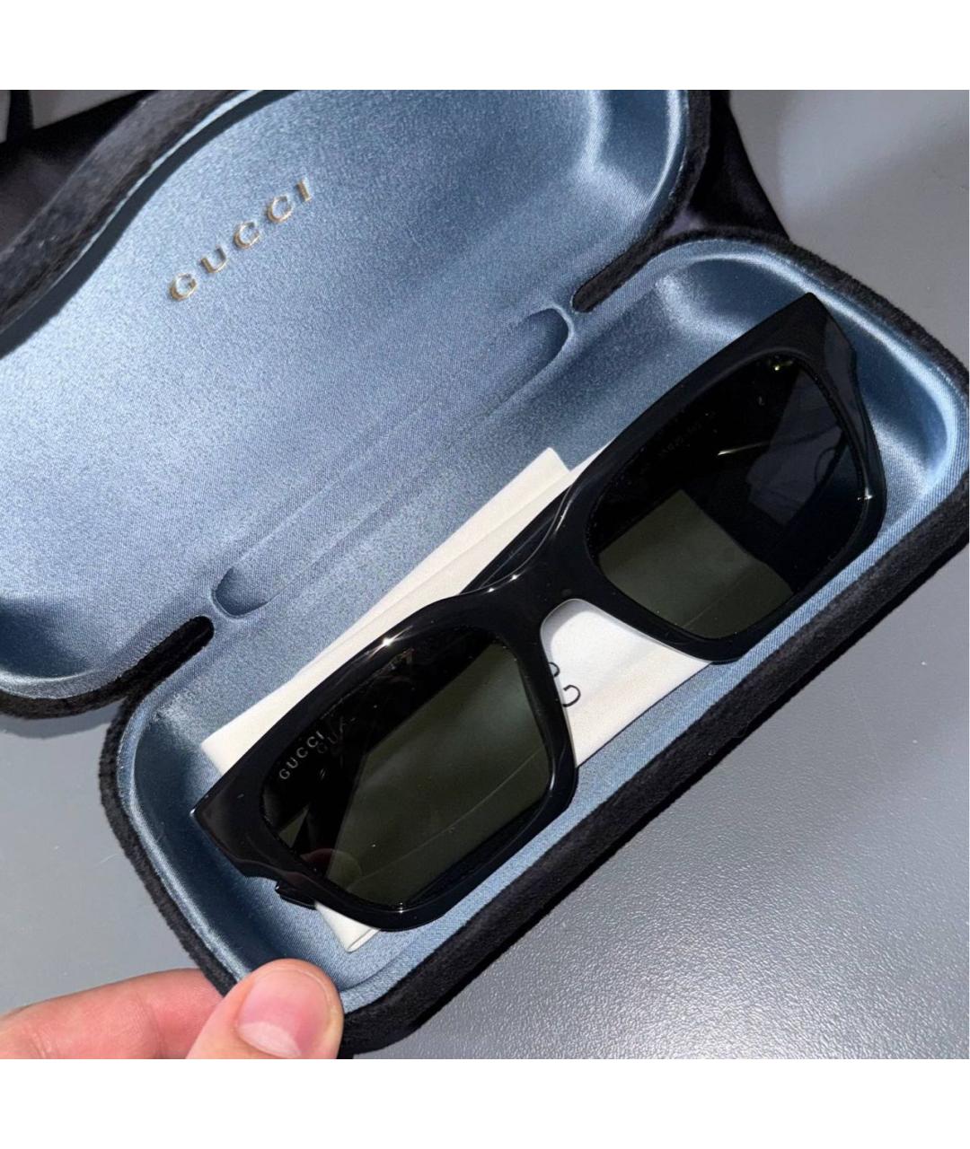 GUCCI Черные пластиковые солнцезащитные очки, фото 5