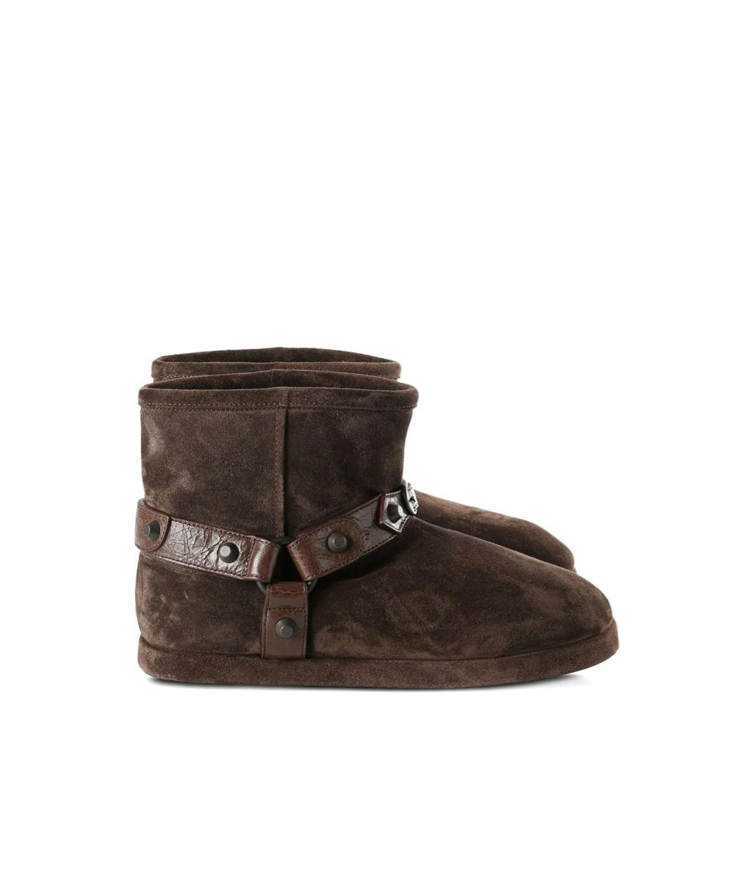 BALENCIAGA Коричневые замшевые ботинки, фото 4