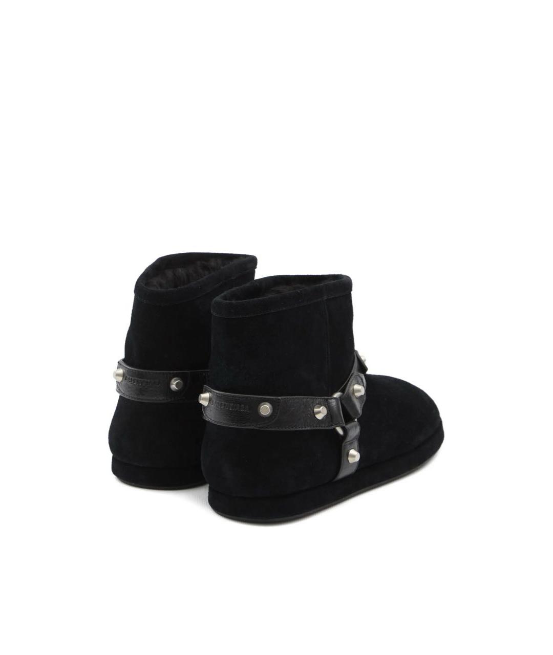 BALENCIAGA Черные замшевые ботинки, фото 3