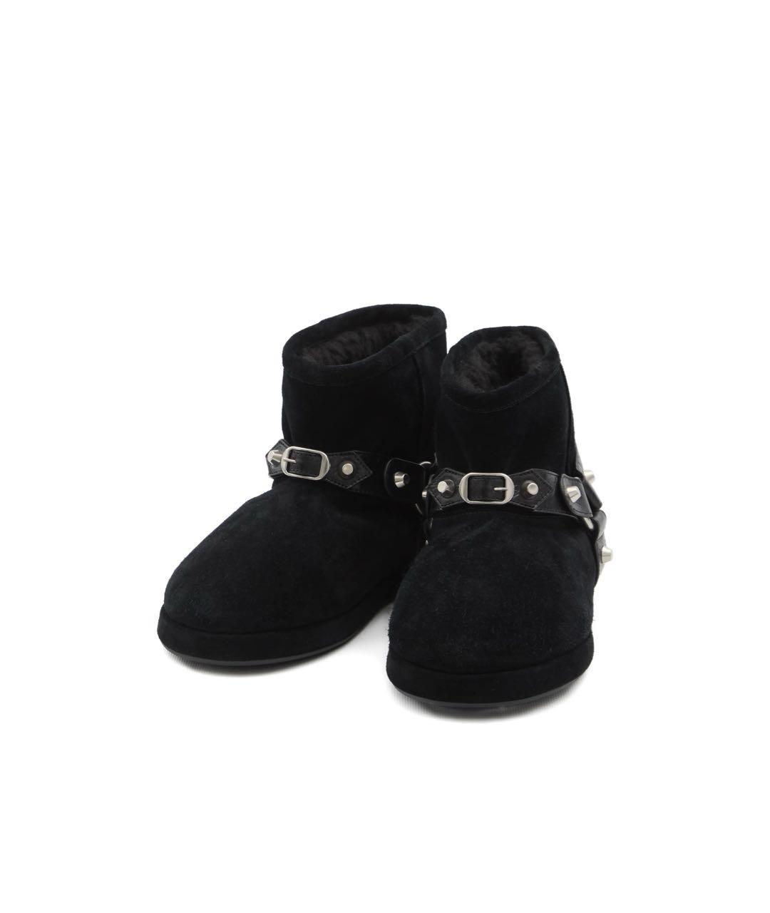 BALENCIAGA Черные замшевые ботинки, фото 2