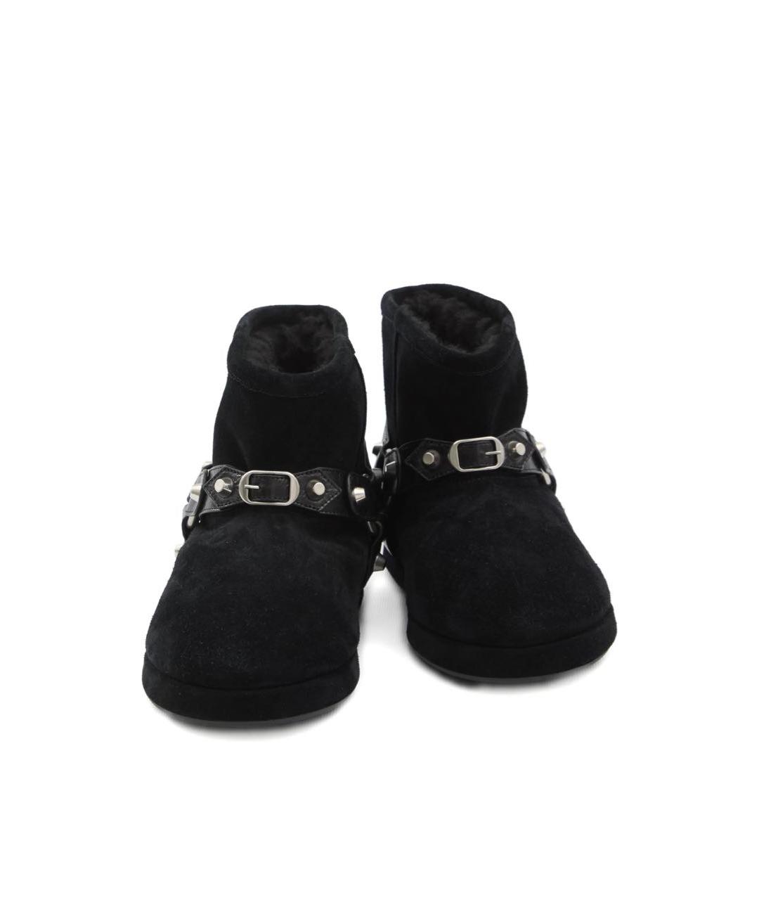 BALENCIAGA Черные замшевые ботинки, фото 4