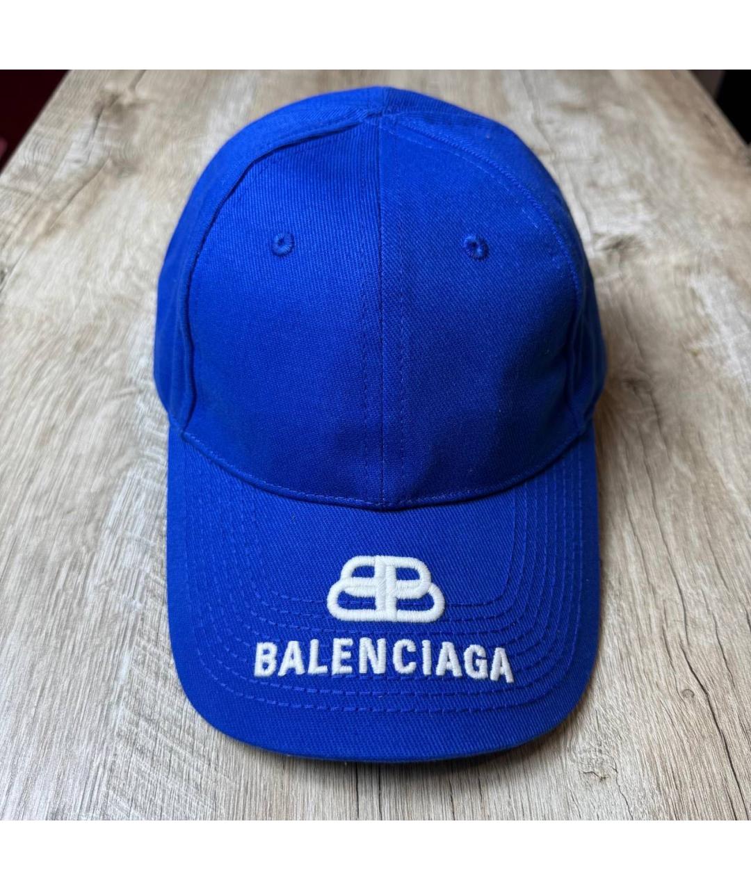 BALENCIAGA Синяя хлопковая кепка/бейсболка, фото 6