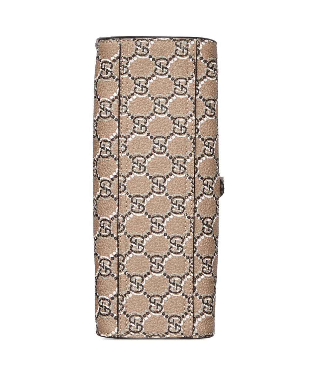 GUCCI Бежевая кожаная сумка через плечо, фото 6