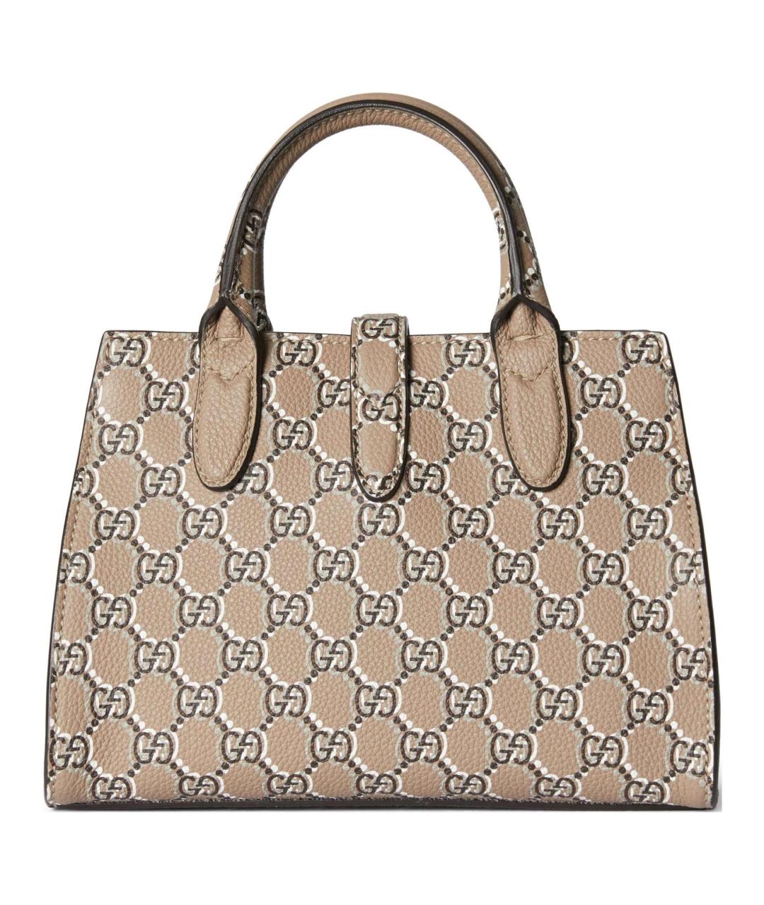 GUCCI Бежевая кожаная сумка через плечо, фото 5