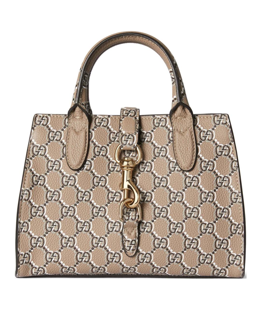 GUCCI Бежевая кожаная сумка через плечо, фото 1