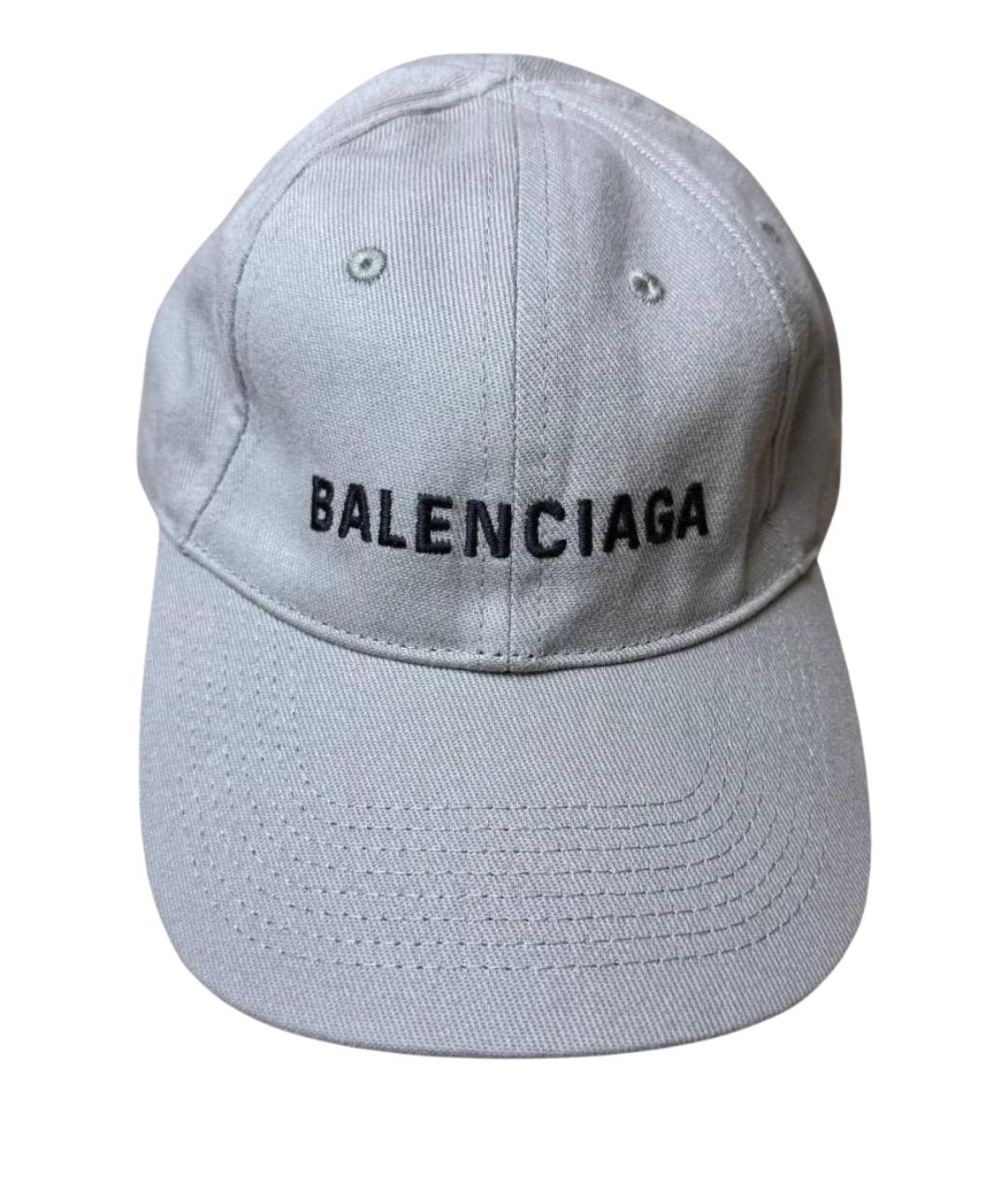 BALENCIAGA Серая хлопковая кепка/бейсболка, фото 1