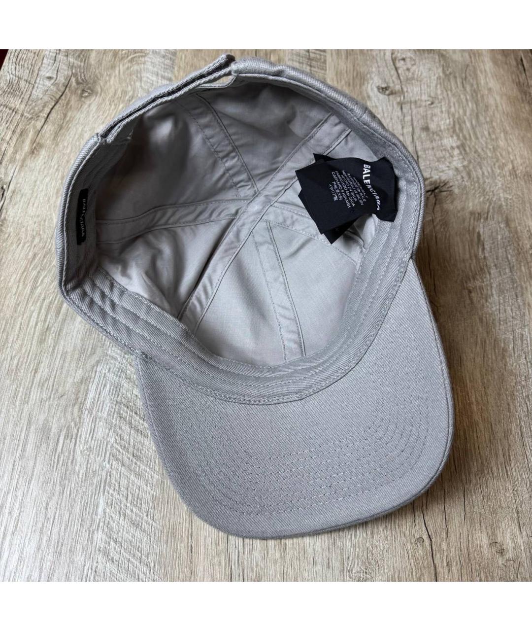 BALENCIAGA Серая хлопковая кепка/бейсболка, фото 4