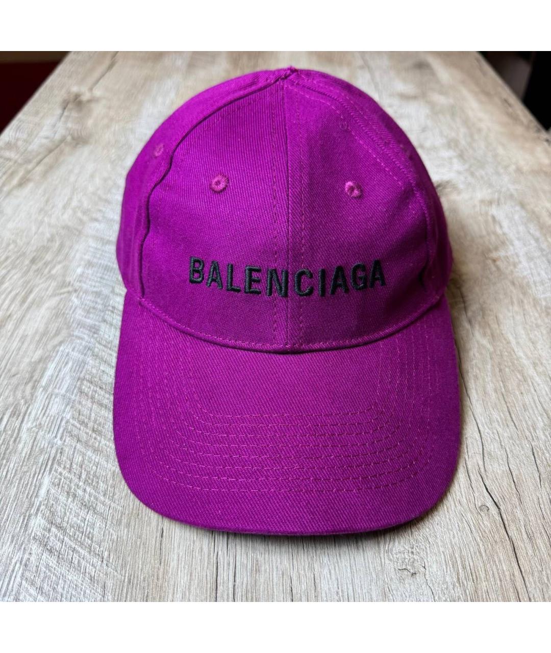 BALENCIAGA Фиолетовая хлопковая кепка/бейсболка, фото 7