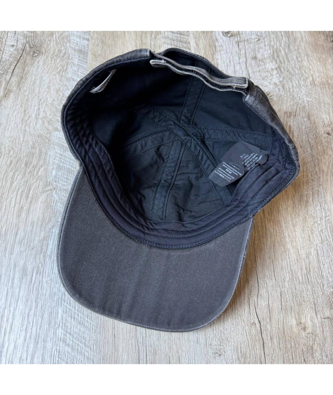 BALENCIAGA Антрацитовая хлопковая кепка/бейсболка, фото 6