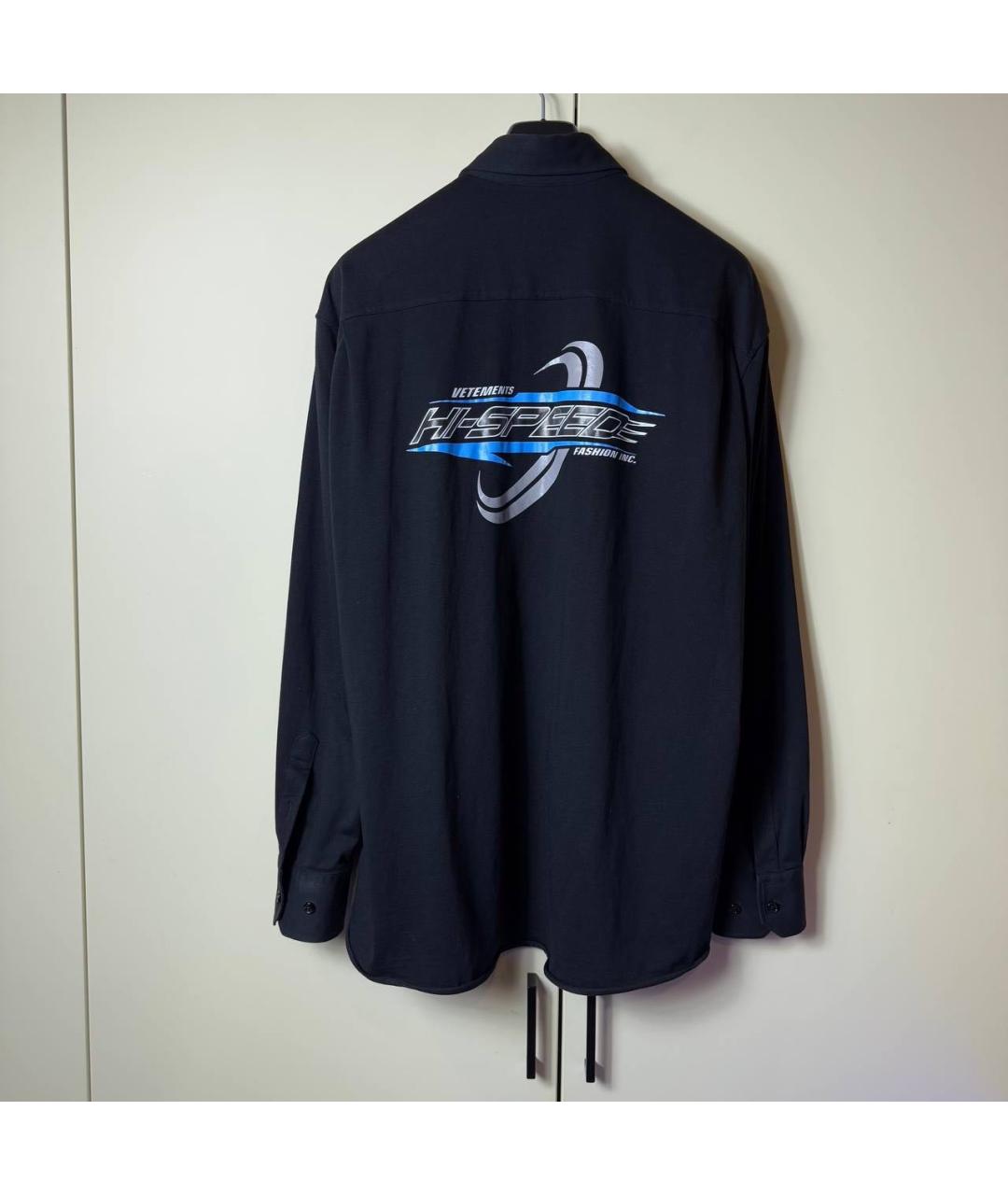 VETEMENTS Черная кэжуал рубашка, фото 3