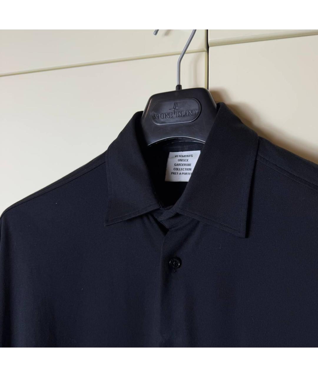 VETEMENTS Черная кэжуал рубашка, фото 5