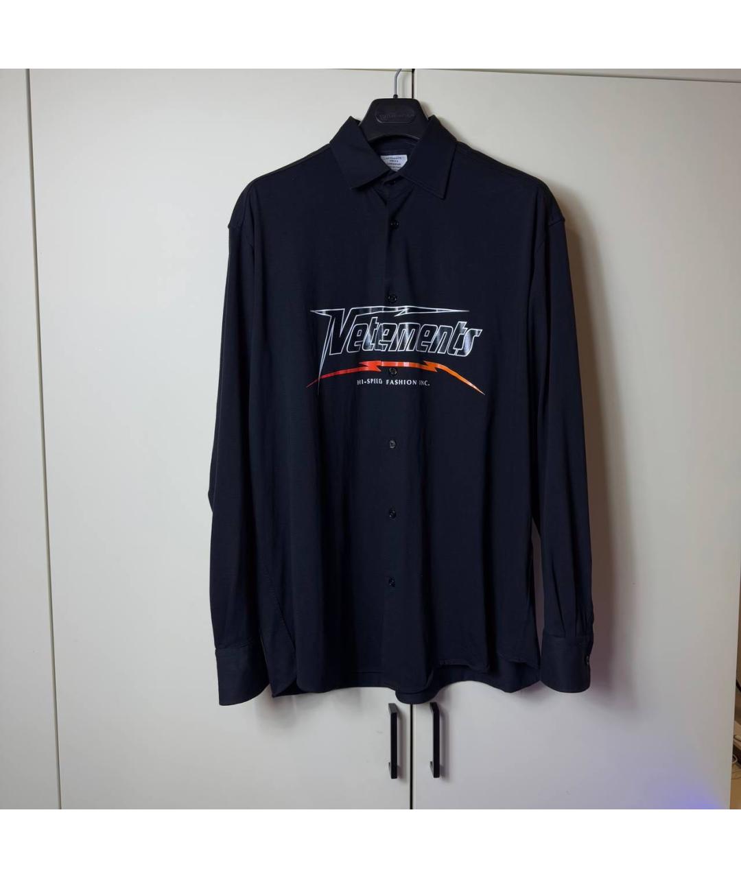VETEMENTS Черная кэжуал рубашка, фото 6