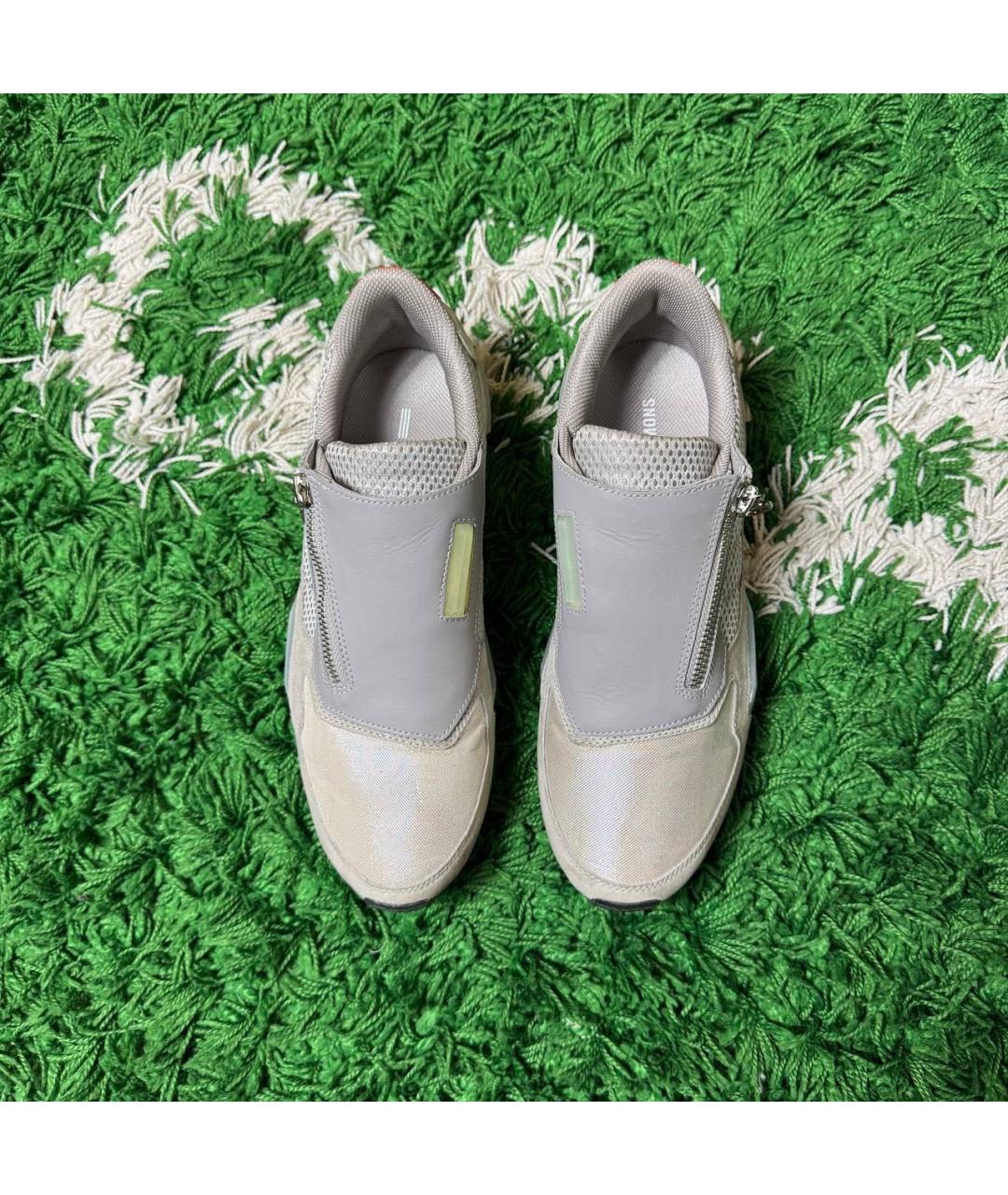 ADIDAS X RAF SIMONS Серые кожаные низкие кроссовки / кеды, фото 7