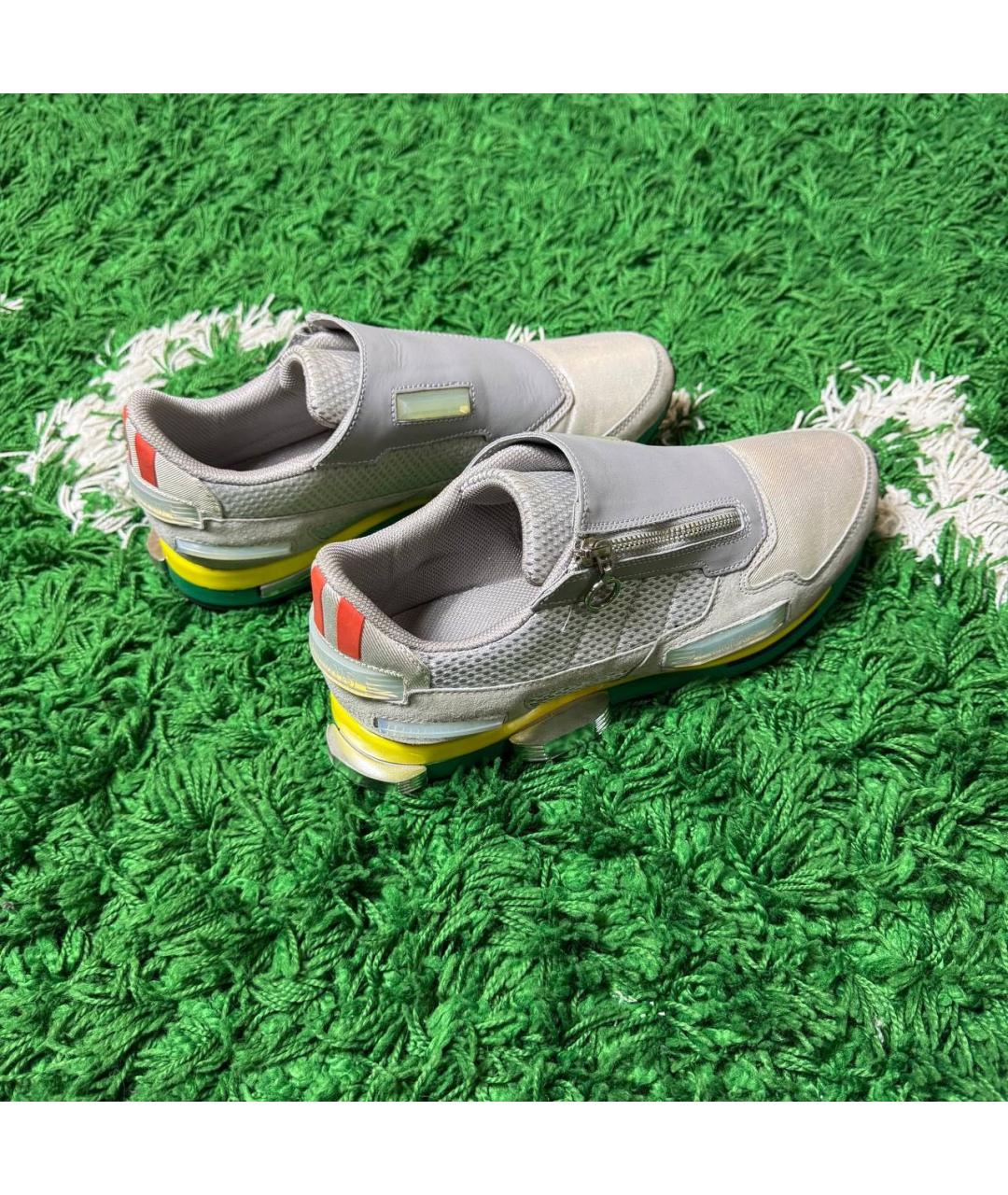 ADIDAS X RAF SIMONS Серые кожаные низкие кроссовки / кеды, фото 5