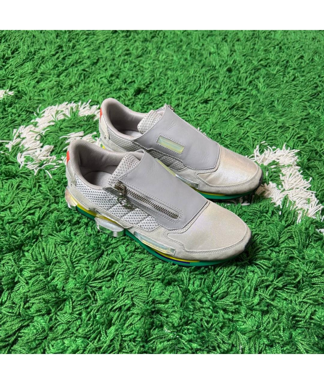 ADIDAS X RAF SIMONS Серые кожаные низкие кроссовки / кеды, фото 2