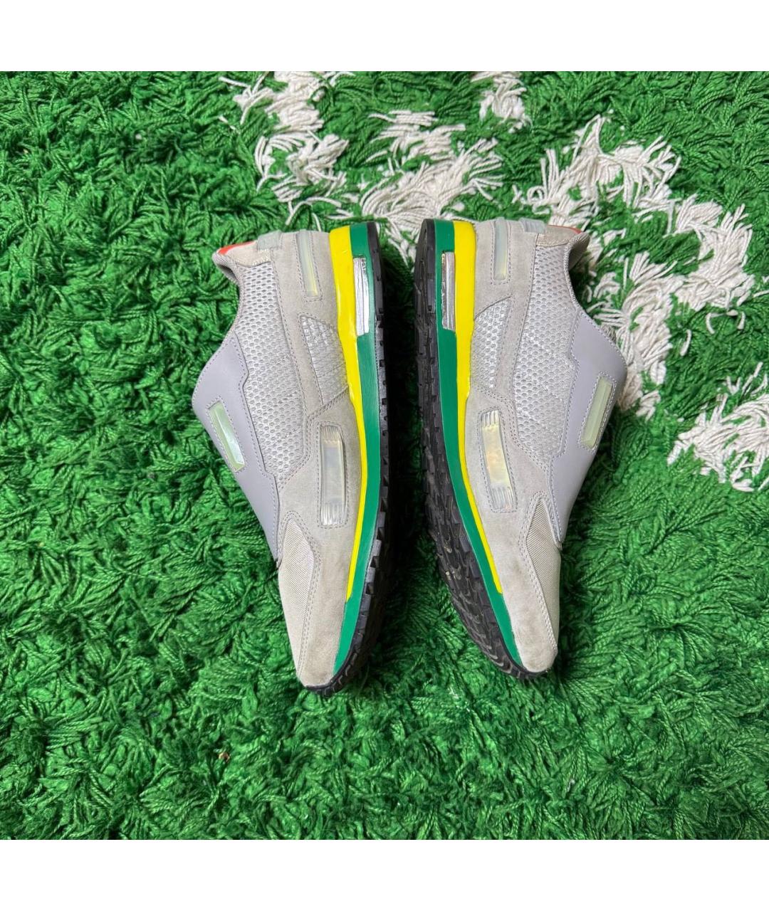 ADIDAS X RAF SIMONS Серые кожаные низкие кроссовки / кеды, фото 3