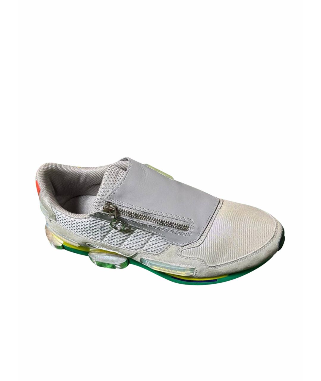 ADIDAS X RAF SIMONS Серые кожаные низкие кроссовки / кеды, фото 1