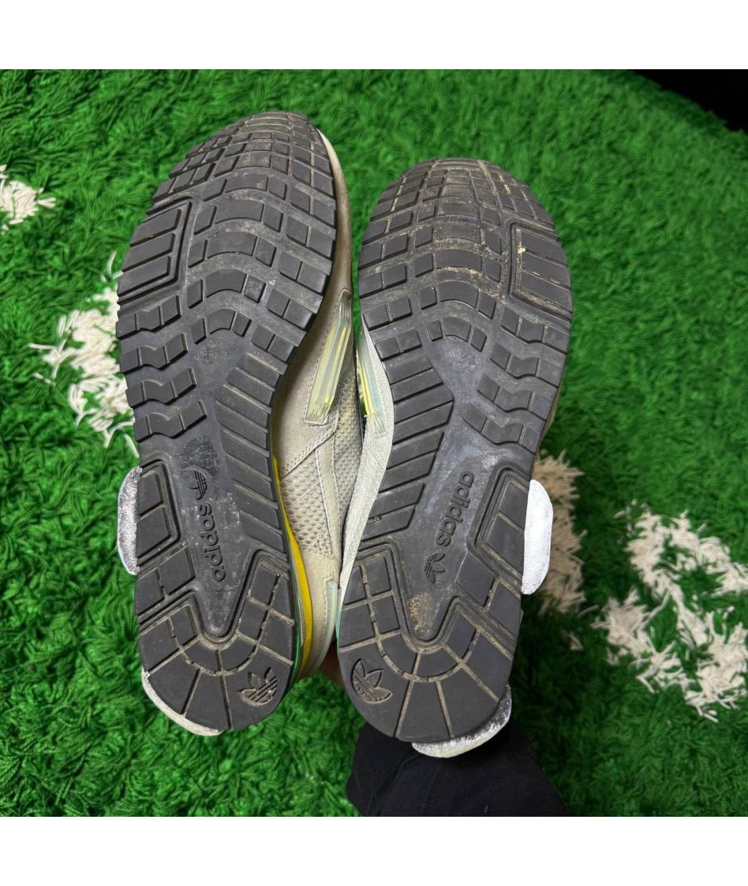 ADIDAS X RAF SIMONS Серые кожаные низкие кроссовки / кеды, фото 6