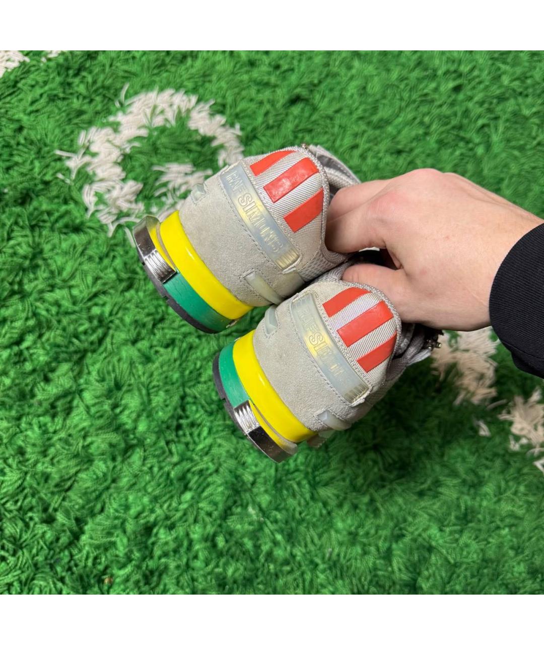 ADIDAS X RAF SIMONS Серые кожаные низкие кроссовки / кеды, фото 4