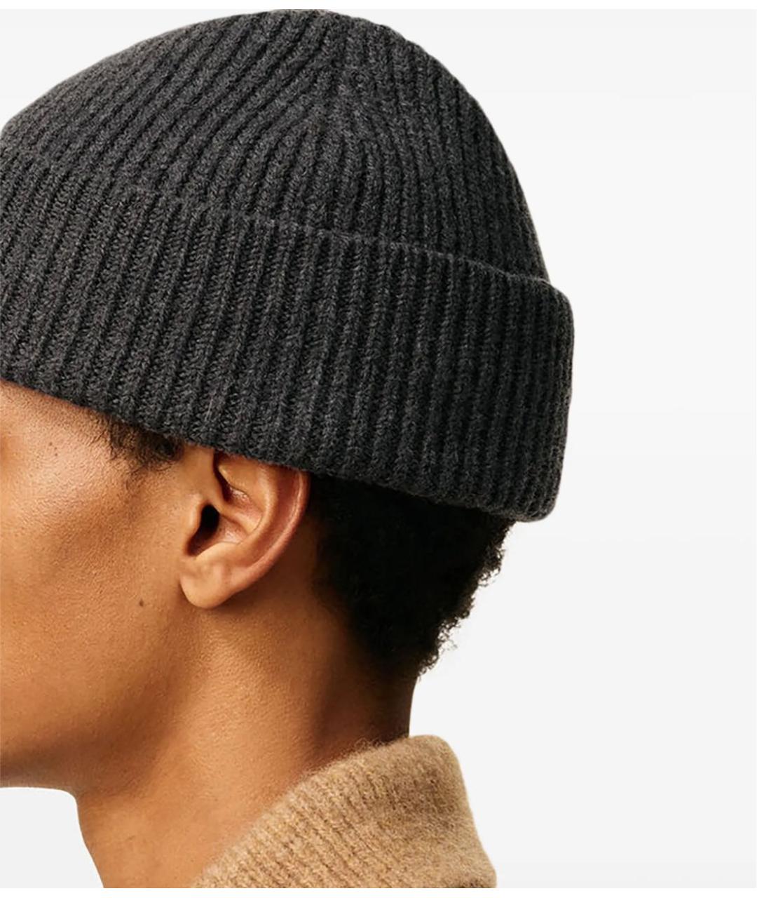 Ami Paris Серая шерстяная шапка, фото 4