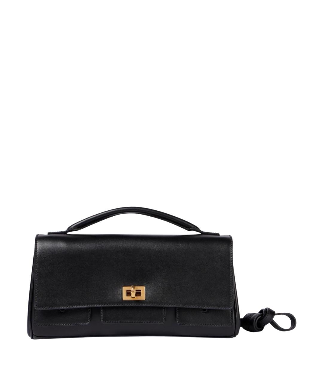 BALENCIAGA Черная кожаная сумка через плечо, фото 1