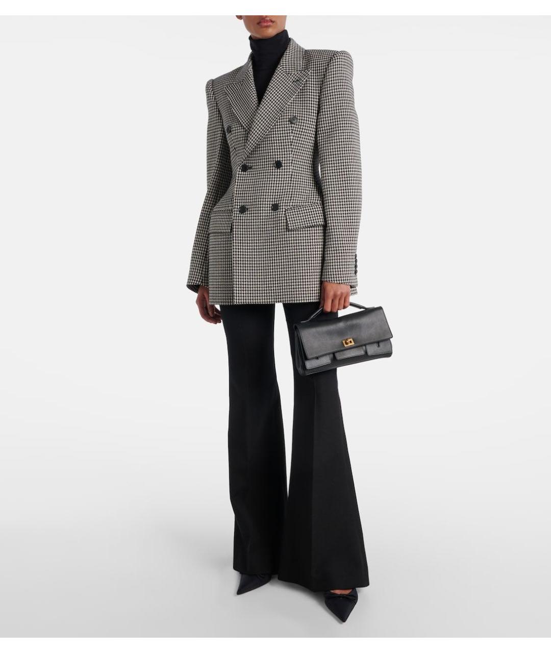 BALENCIAGA Черная кожаная сумка через плечо, фото 3