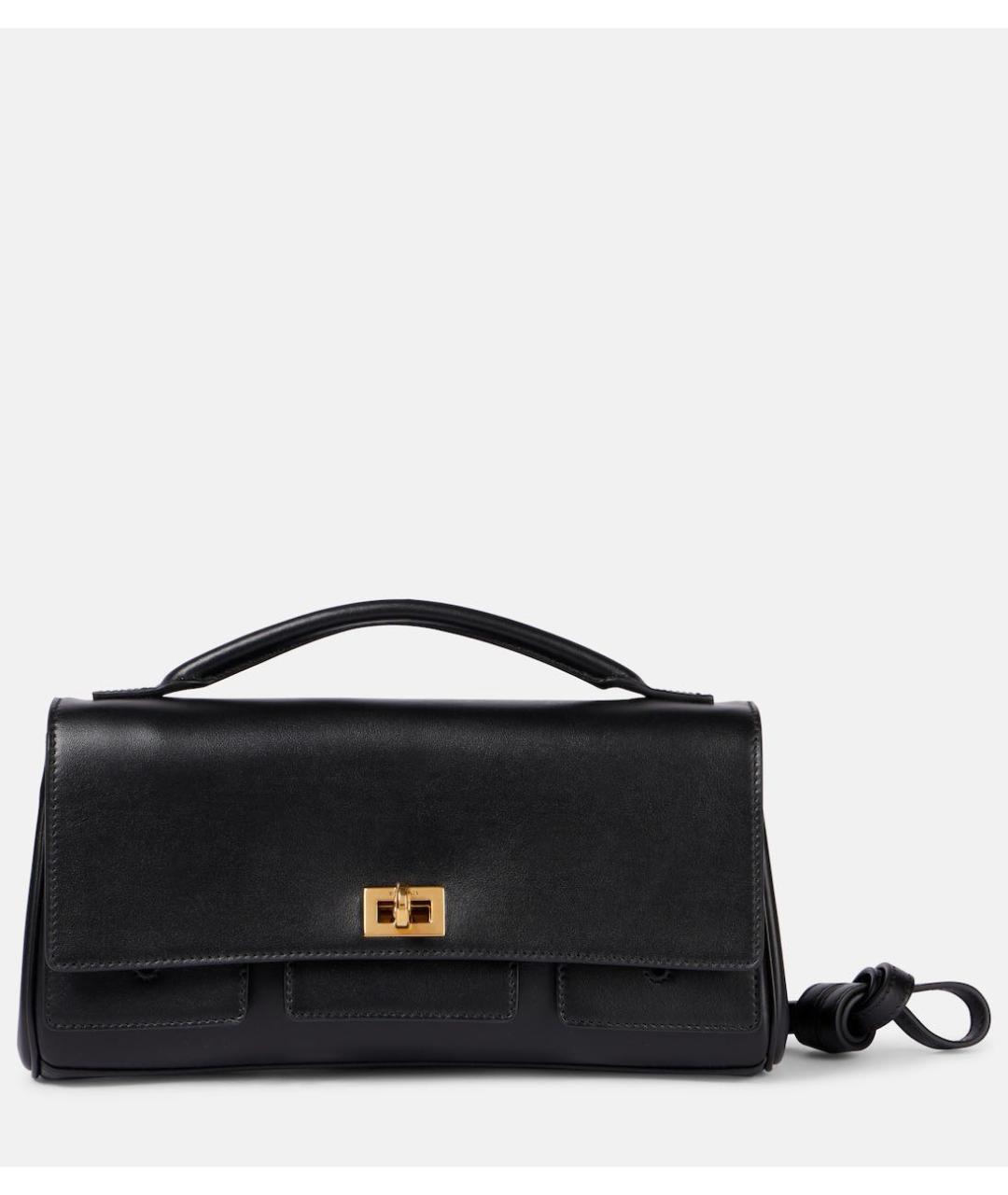 BALENCIAGA Черная кожаная сумка через плечо, фото 6