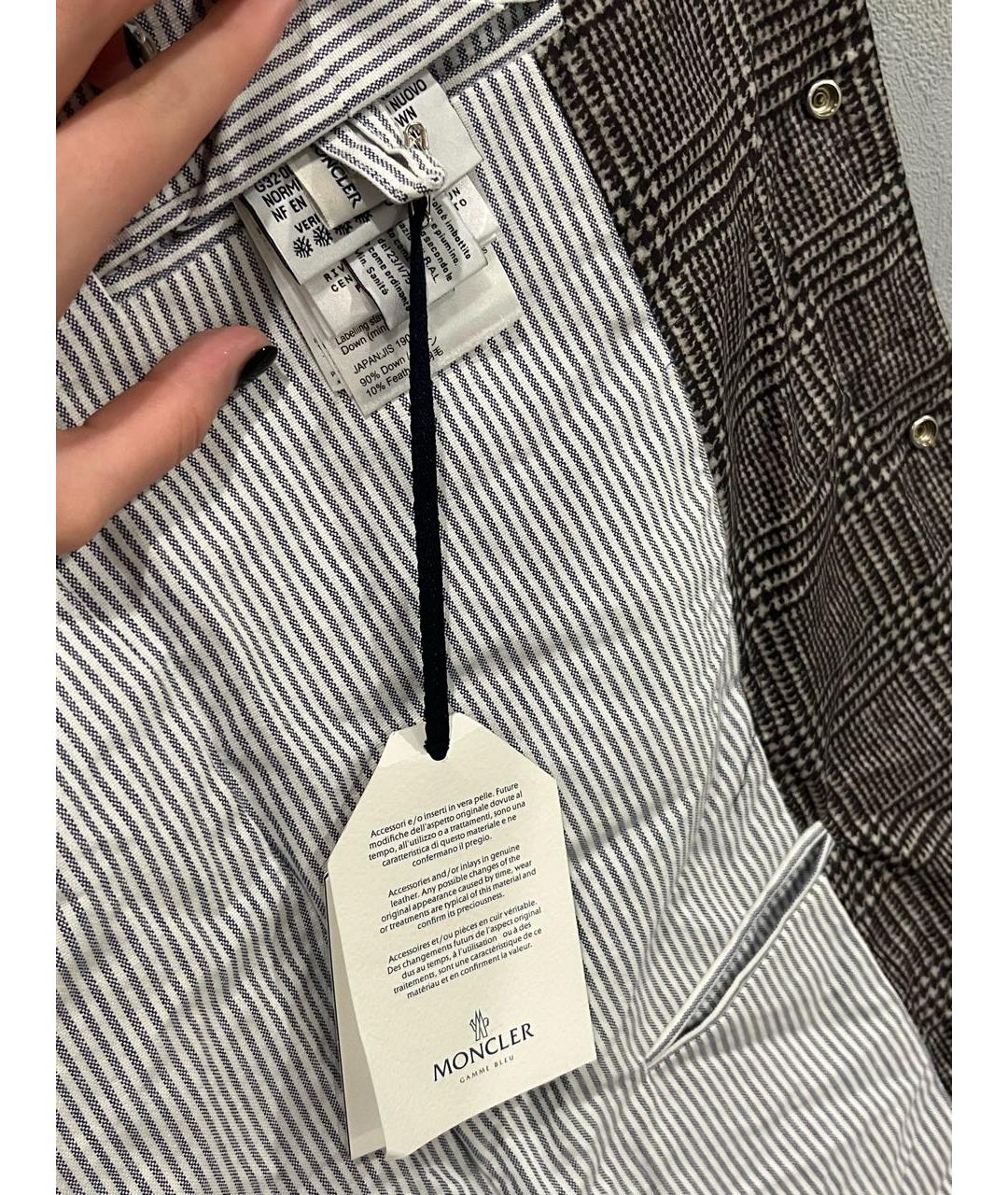 MONCLER Серая хлопковая куртка, фото 8