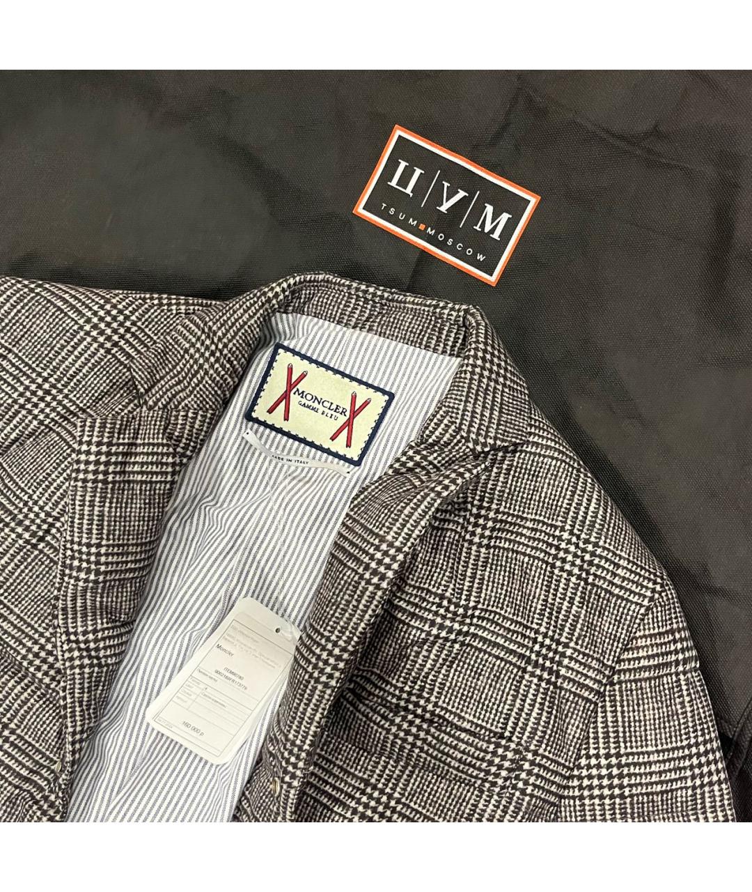 MONCLER Серая хлопковая куртка, фото 7