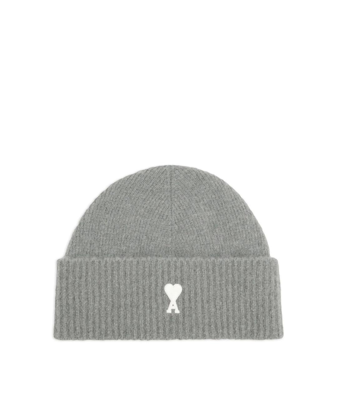 Ami Paris Серая шерстяная шапка, фото 1